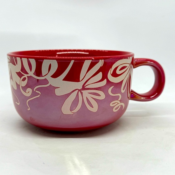 Starbucks Red Ribbon 2023 Holiday Ceramic Coffee Mug/Soup Cup - Picture 3 of 7